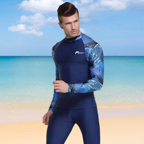 Fortitude Sports Long Sleeve Water Sports Rash Vest for Men