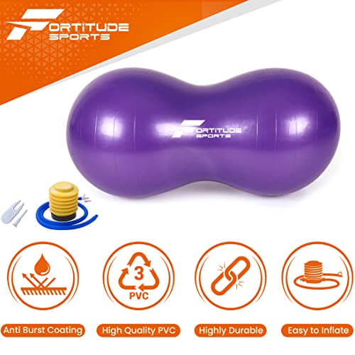 Fortitude Sports Peanut Exercise Ball 45cm by 90 cm