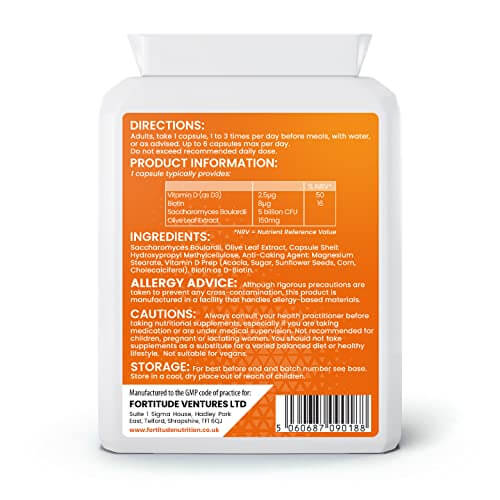 Fortitude Nutrition Saccharomyces Boulardii 5 Billion CFU