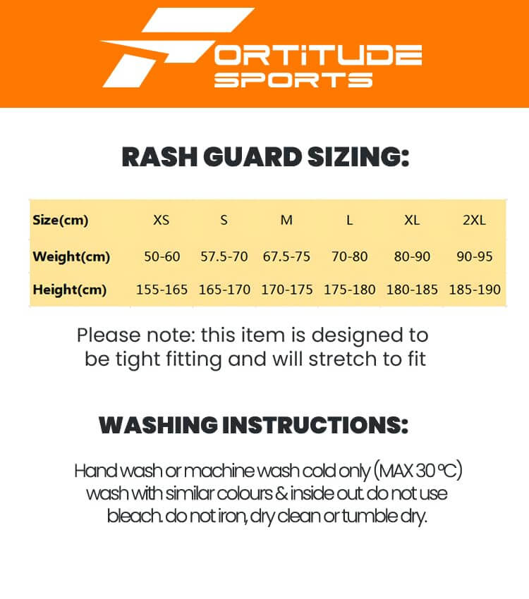 Fortitude Sports Long Sleeve Water Sports Rash Vest for Men