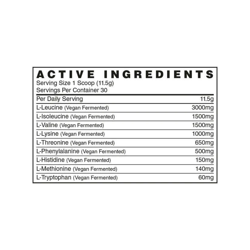 Naughty Boy EAA  Nutrition Facts