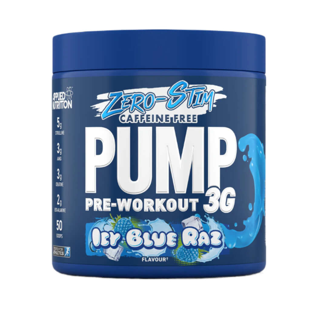 Applied Nutrition Pump 3G Zero Stim Size: 25 Svgs Flavour: Icy Blue Raz