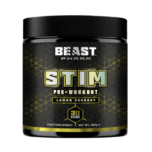Beast Pharm Stim Pre-Workout Size: 30 Svgs Flavour: Lemon Sherbert