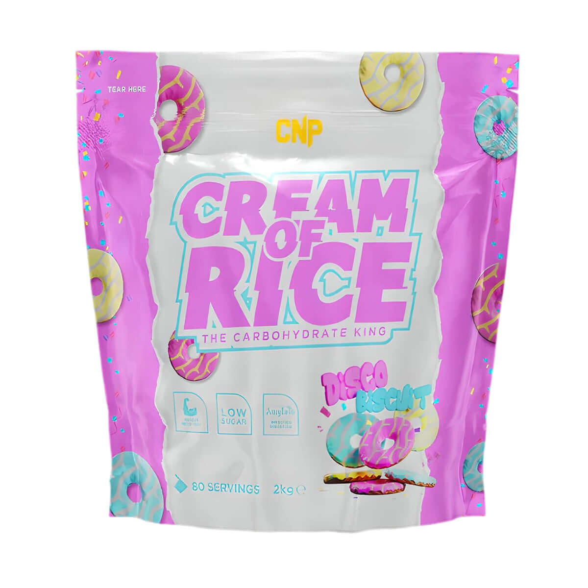 CNP Cream Of Rice Size: 2kg Flavour: Disco Biscuit