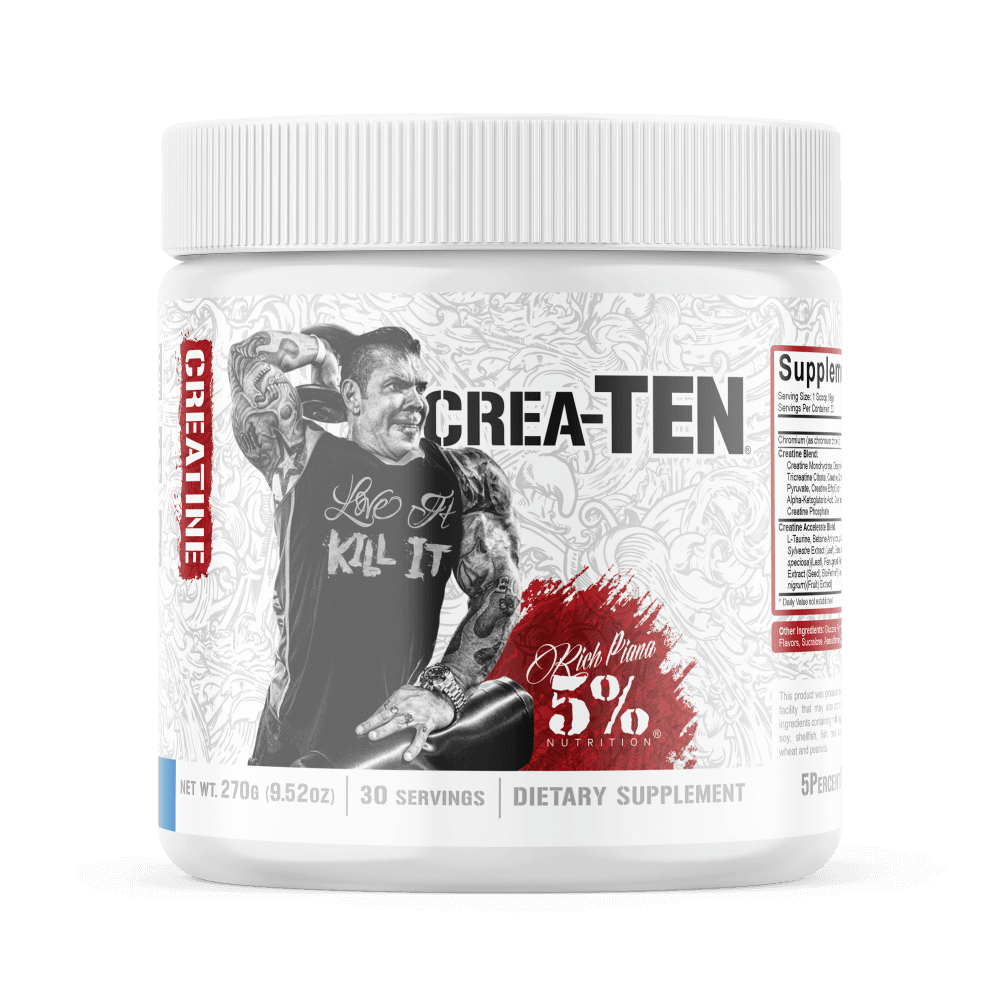 Rich Piana 5% Nutrition Crea Ten Size: 25 Svgs Flavour: Blue Raspberry