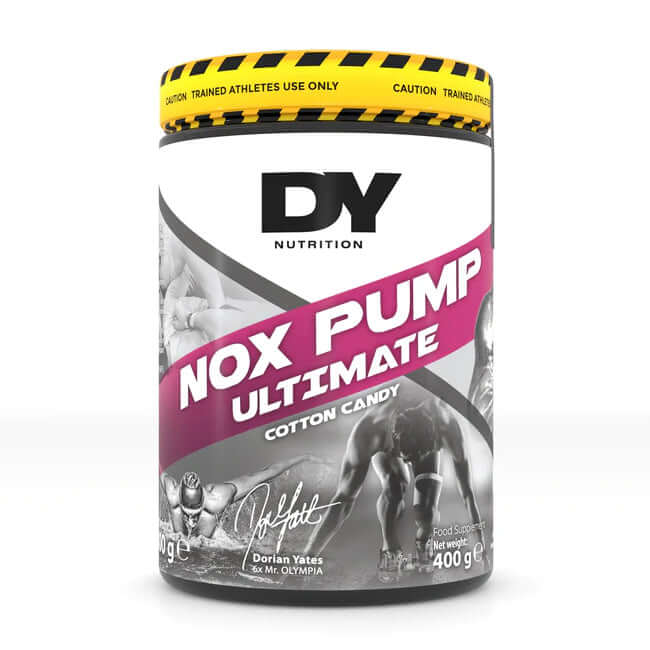 Dorian Yates Nutrition NOX Pump Ultimate Size: 400g Flavour: Cotton Candy