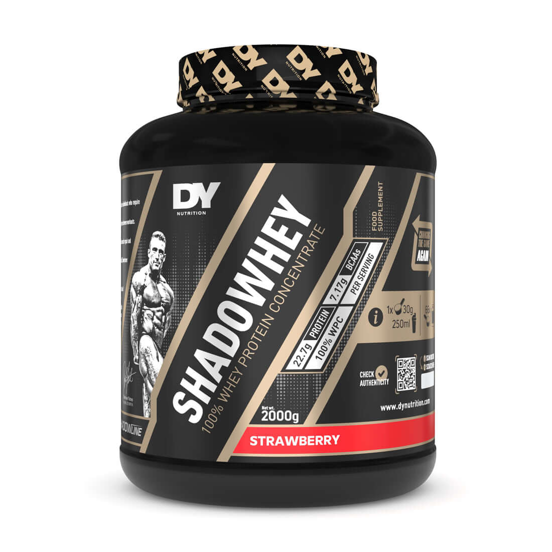 Dorian Yates Nutrition ShadoWhey Whey Concentrate Size: 2kg Flavour: Strawberry