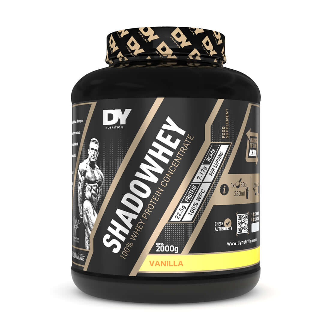 Dorian Yates Nutrition ShadoWhey Whey Concentrate Size: 2kg Flavour: Vanilla