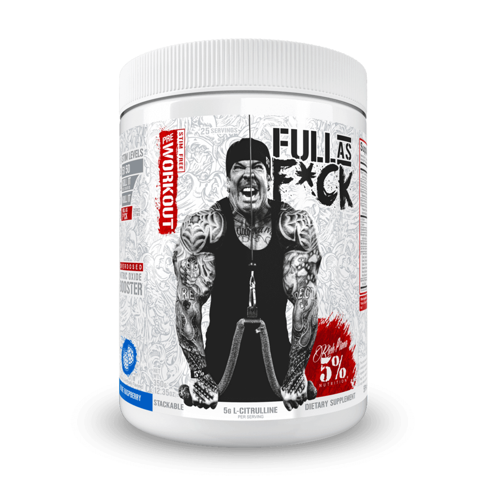 Rich Piana 5% Nutrition Full As F*** Size: 25 Svgs Flavour: Blue Raspberry