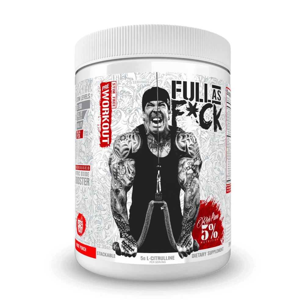 Rich Piana 5% Nutrition Full As F*** Size: 25 Svgs Flavour: Fruit Punch