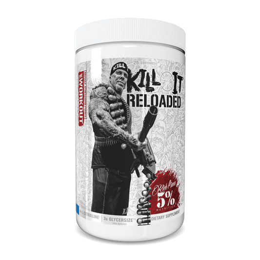 Rich Piana 5% Nutrition Kill It Reloaded Size: 25 Svgs Flavour: Blue Raspberry