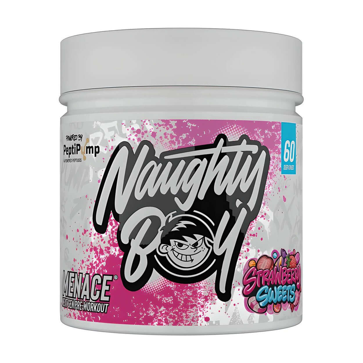 Naughty Boy Menace V2 Size: 420g Flavour: Strawberry Sweets