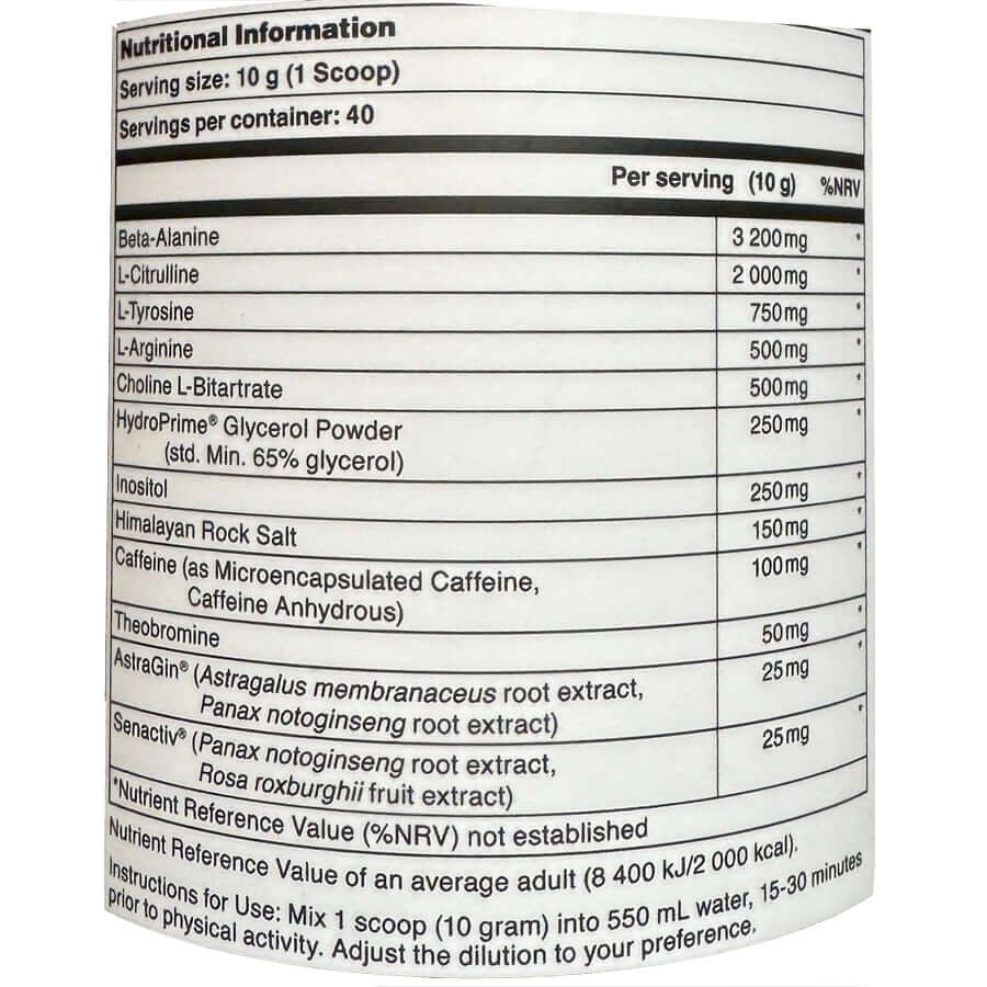 Bucked Up Mother Bucker Size Nutrition Facts