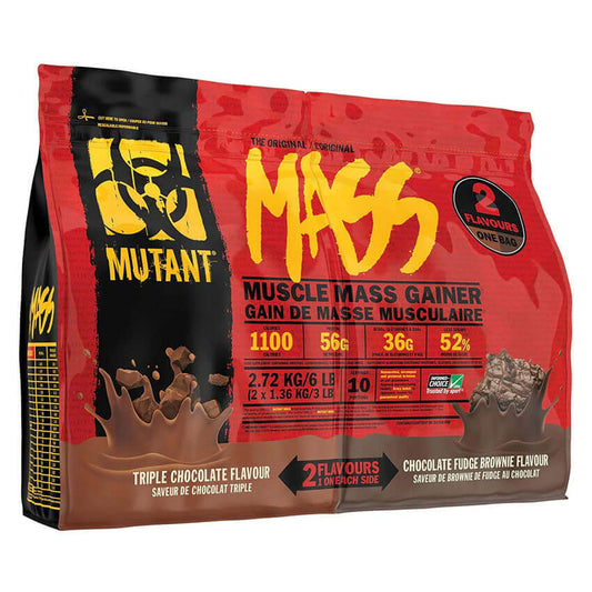 Mutant Mass Dual Chamber Size: 2.72kg Flavour: Choc & Choc Fudge Brownie