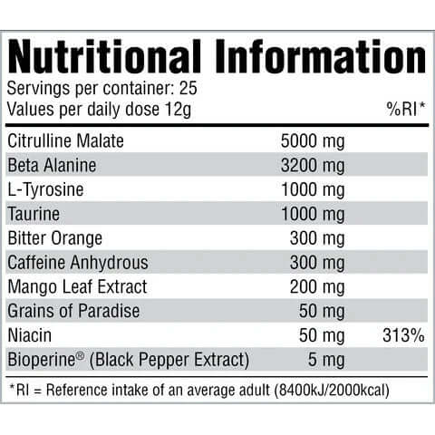 Per4m Flow State Nutrition Facts