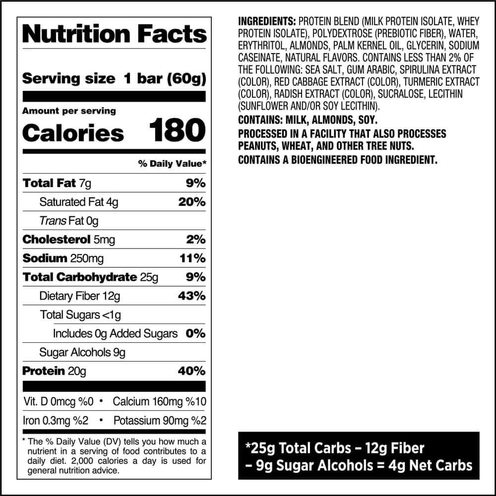 Quest Nutrition Bars Nutrition Facts