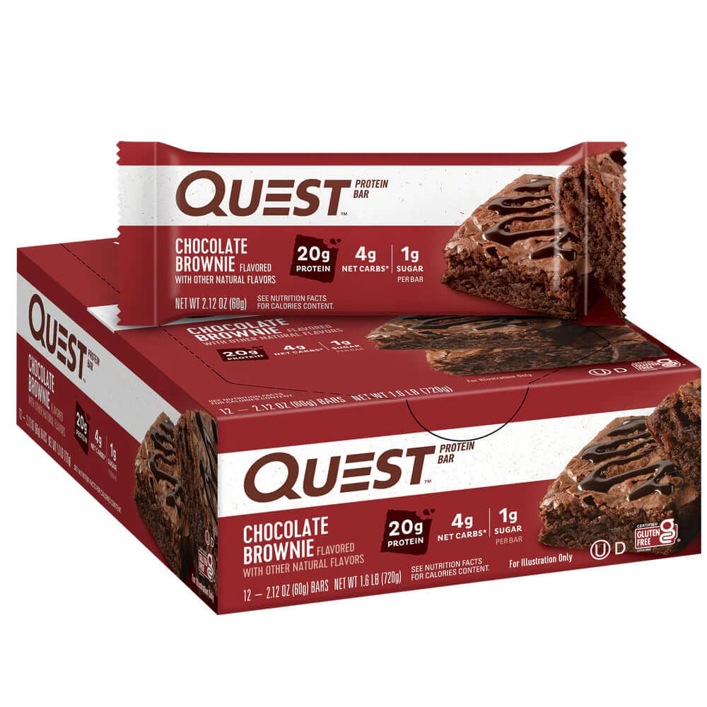 Quest Nutrition Bars Size: 12 x 60g Flavour: Chocolate Brownie